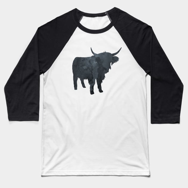 Highland Cattle Baseball T-Shirt by TheJollyMarten